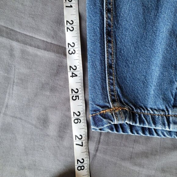 Womens High Rise Barrel Baggy Ankle Jeans Size 12 Blue Balloon 100% Cotton Nwt - Picture 6 of 9